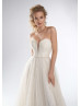 Sequined Tulle Simple Twinkle Wedding Dress